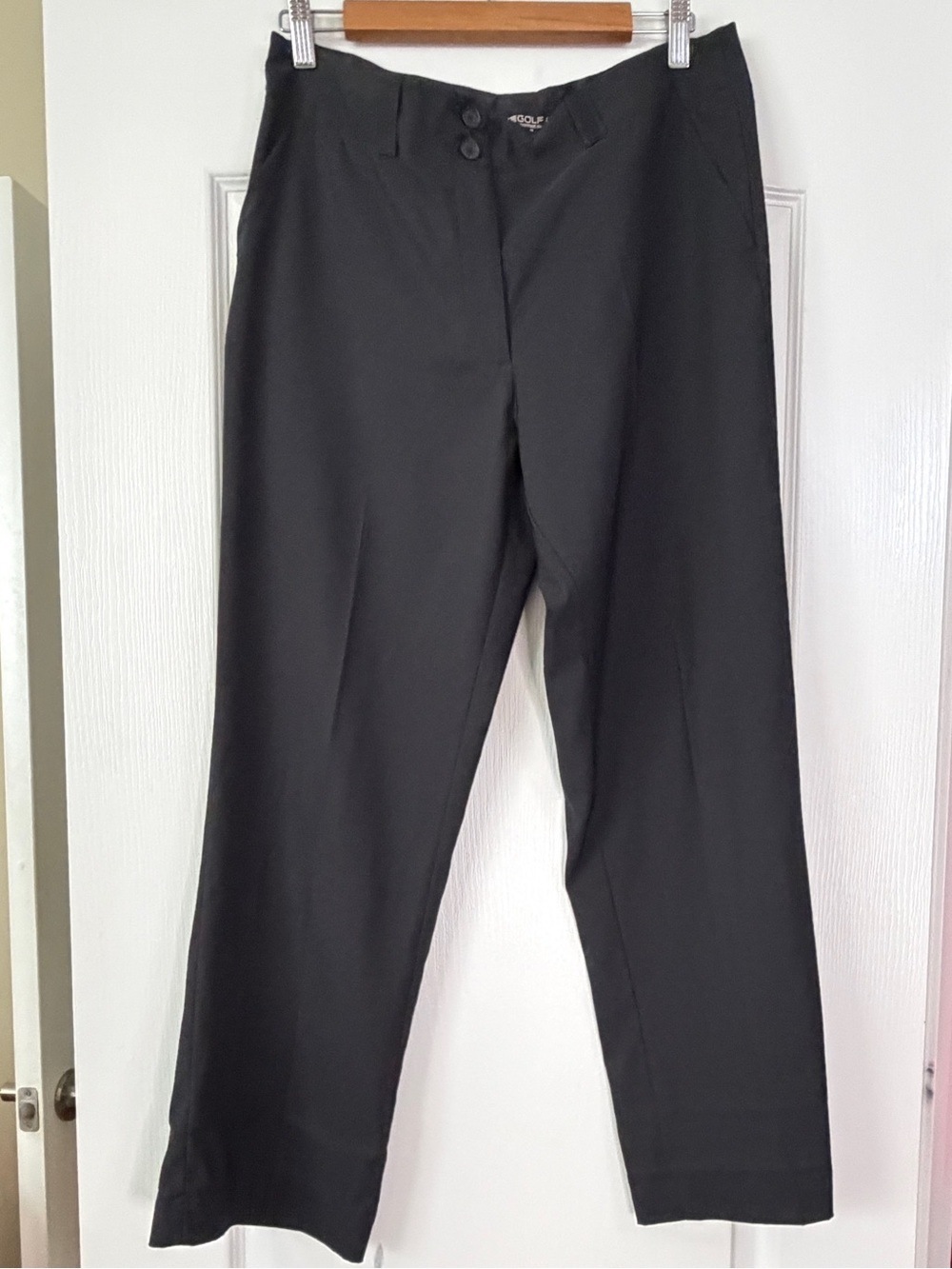 Nike Golf Dri FIT Black Performance Golf Pants Womens Size 10 Stretch Flat Front